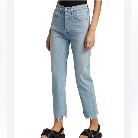 AGOLDE High Rise Straight Leg Denim Jeans Women’s Size 24 - Picture 1 of 10